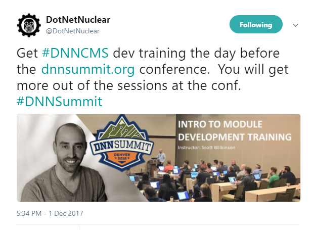 斯科特·威尔金森关于DNN峰会训练的推特