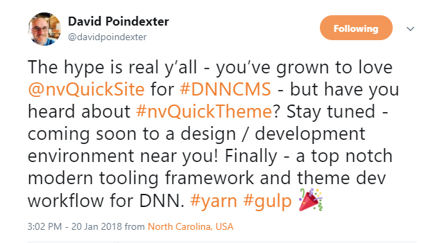 David Poindexter关于nvQuickTheme的推文